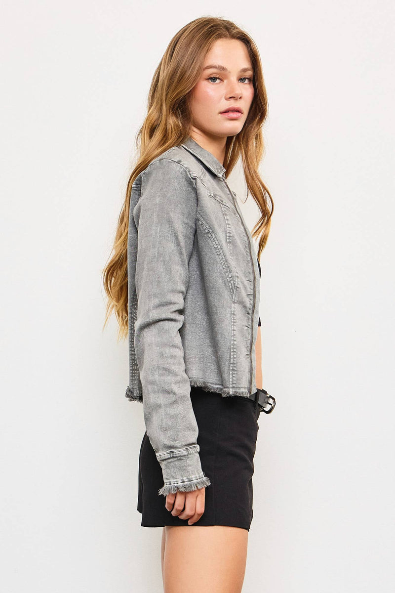 Gray Denim Jacket