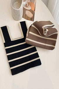 Urban Contrast Color Striped Bags Accessories Handbags