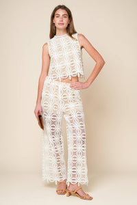 A woven lace top