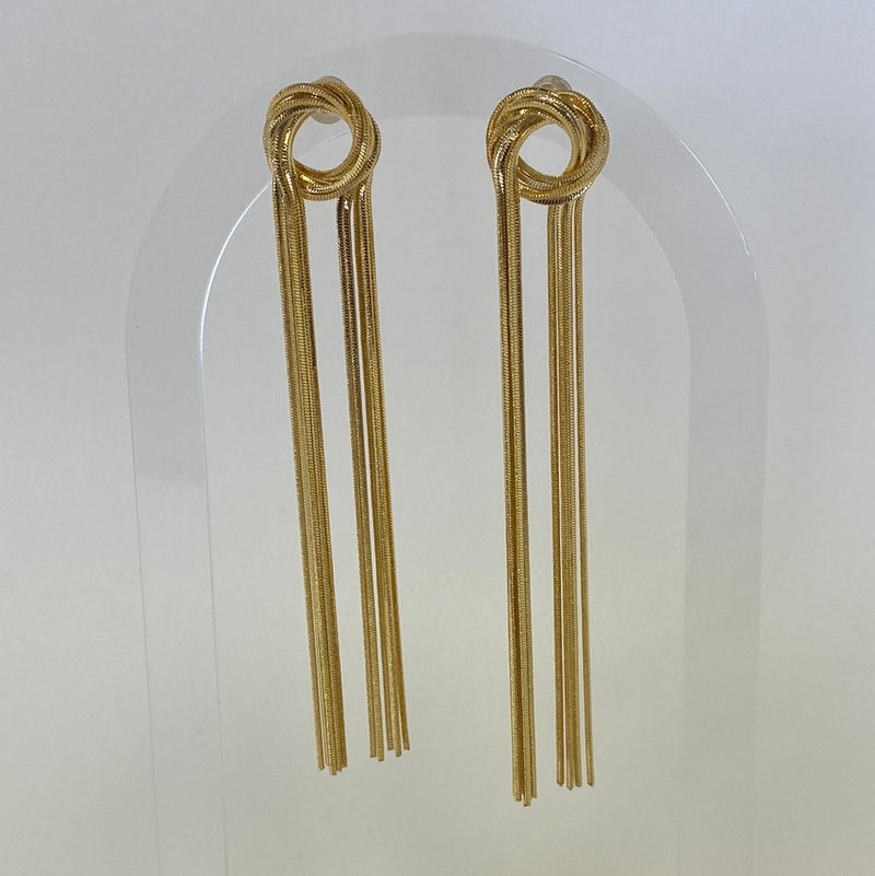 Gold Knotted Long Dangles