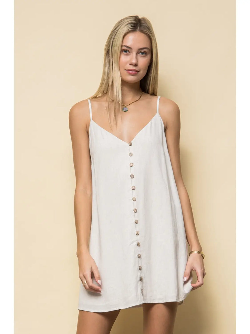 Button Down Mini Dress