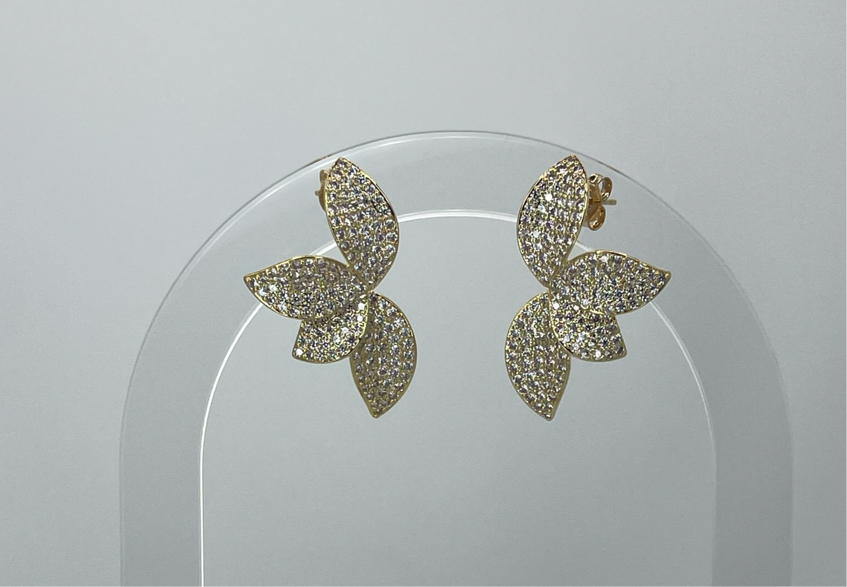 Brilliants Leaf Earrings