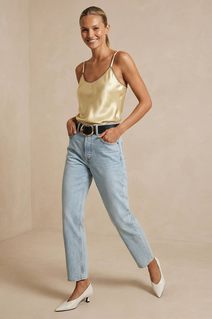 Whipstitch Satin Camisole