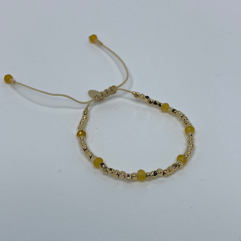 Gold Mini Squares W/ Colorful Mini Beads