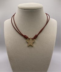 Twig Necklace w/ big gold star