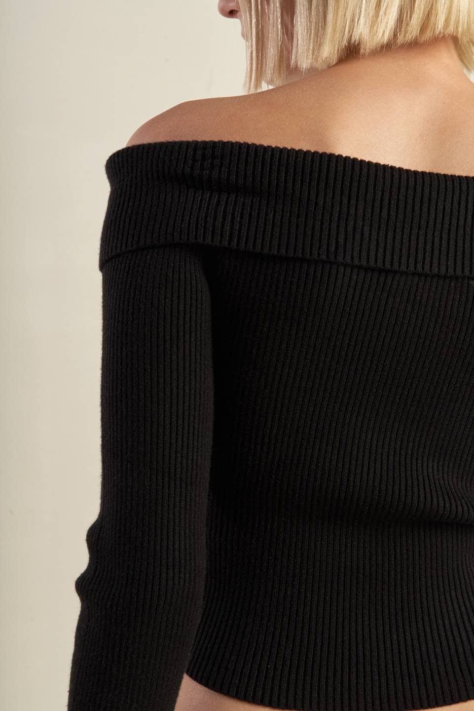 A ribbed sweater top