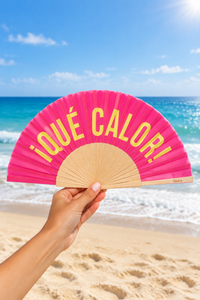 Han Fan Fan "Que Calor" Pink and Yellow.