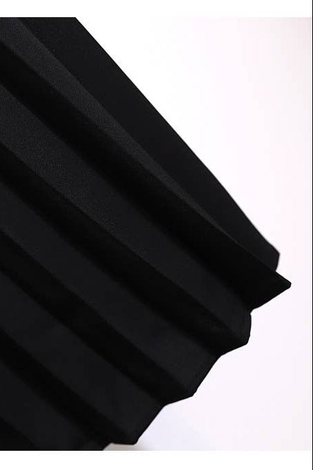 Blazer Pleated Dress With Genius Leatther Belt