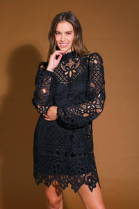 Woven Lace Mini Dress