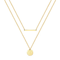Necklace, 18K Gold Plated Steel