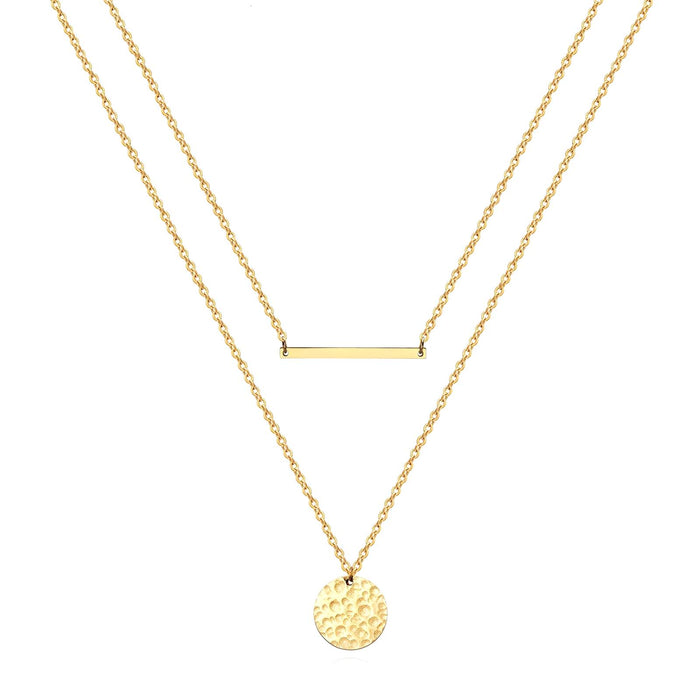 Necklace, 18K Gold Plated Steel