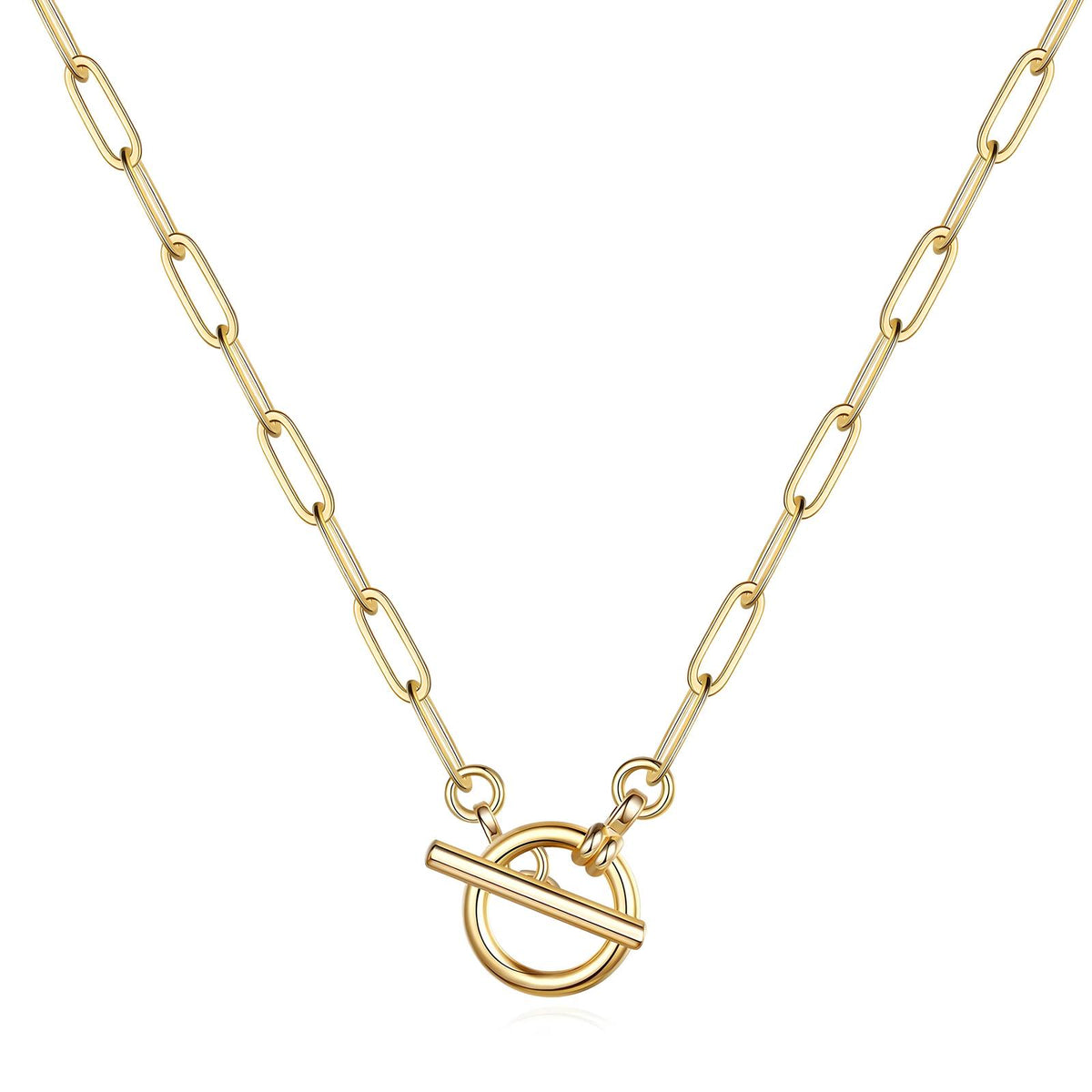 Necklace, 18K Gold Plated Steel