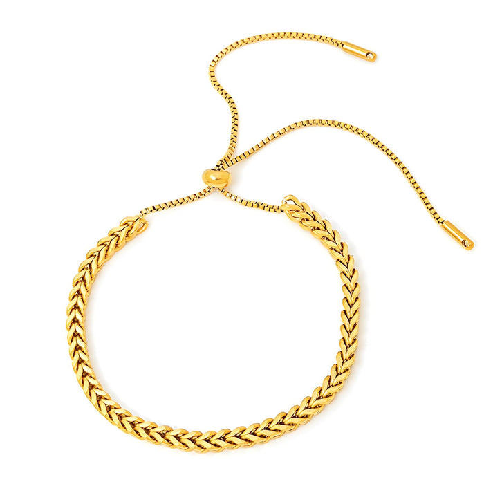 Bracelet, 18K Gold Plated Steel