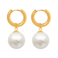 Earrings, 18K Gold Plated Steel