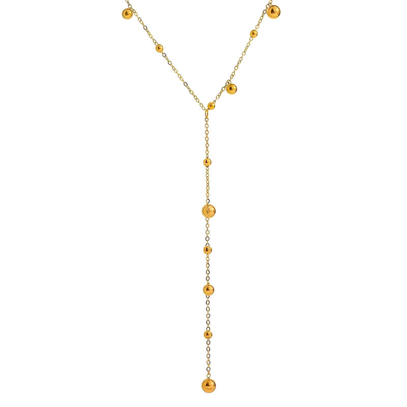 Necklace, 18K Gold Plated Steel