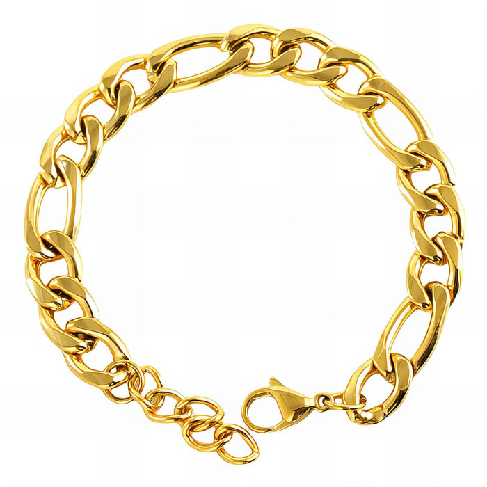 Bracelet, 18K Gold Plated Steel