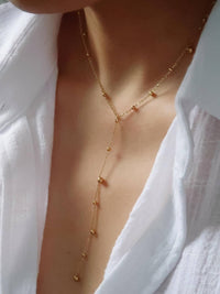 Dressy Beaded Y Lariat Necklace