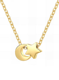 Necklace, 18K Gold Plated Steel