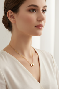 Necklace, 18K Gold Plated Steel