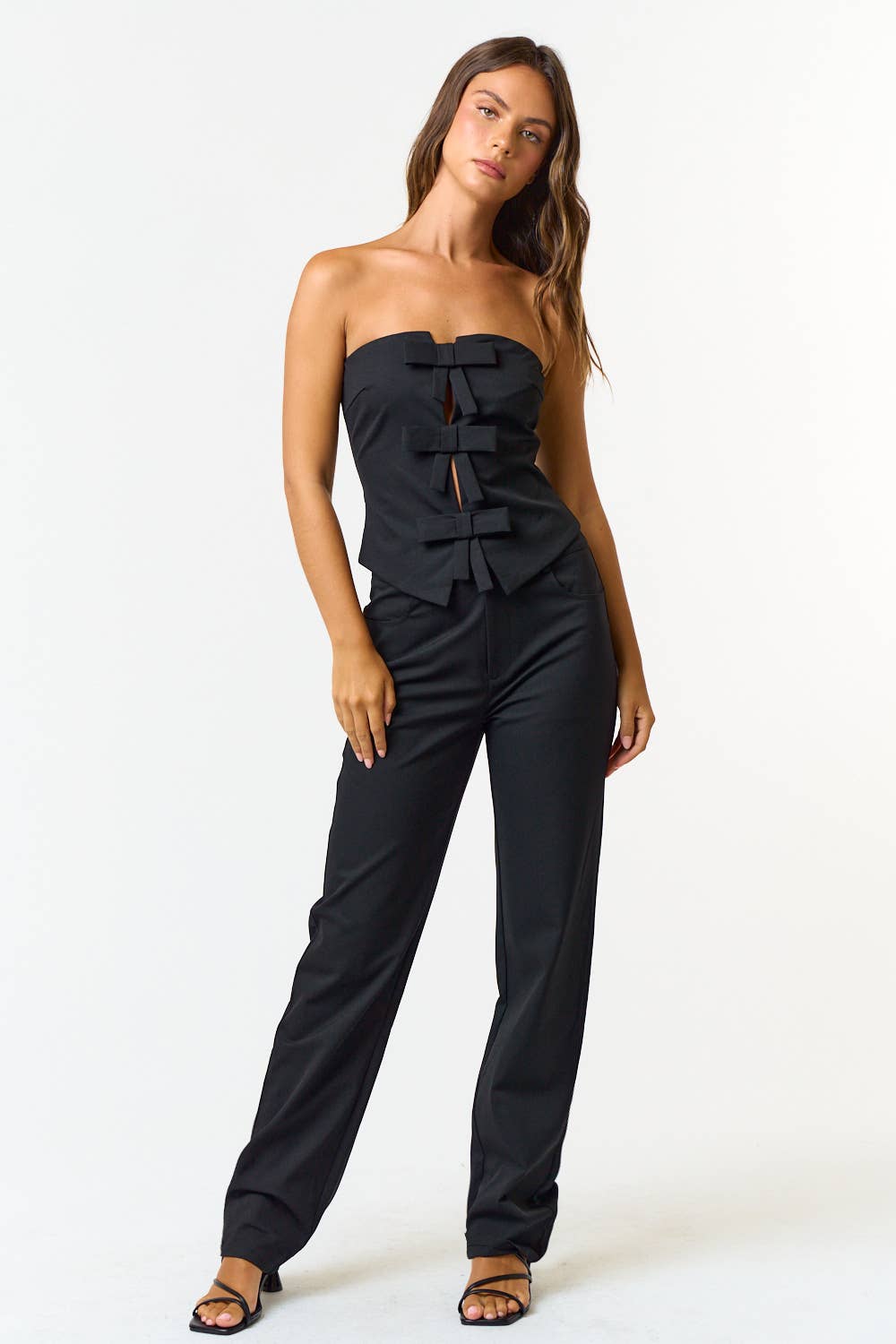 Black Straight Trouser Pants