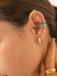 Mini Colored Hoop Earring