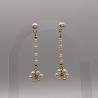 Pearl Dangles W/ White Flower