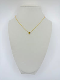 Adjustable Gold Necklace W/ Mini Bubble Letter