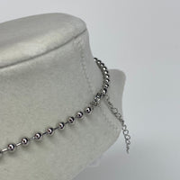 Silver Basic Medium Bead Necklace