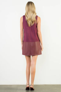 Sleeveless Mixed Media Dress