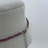 Purple Bead W/ Silver Feather