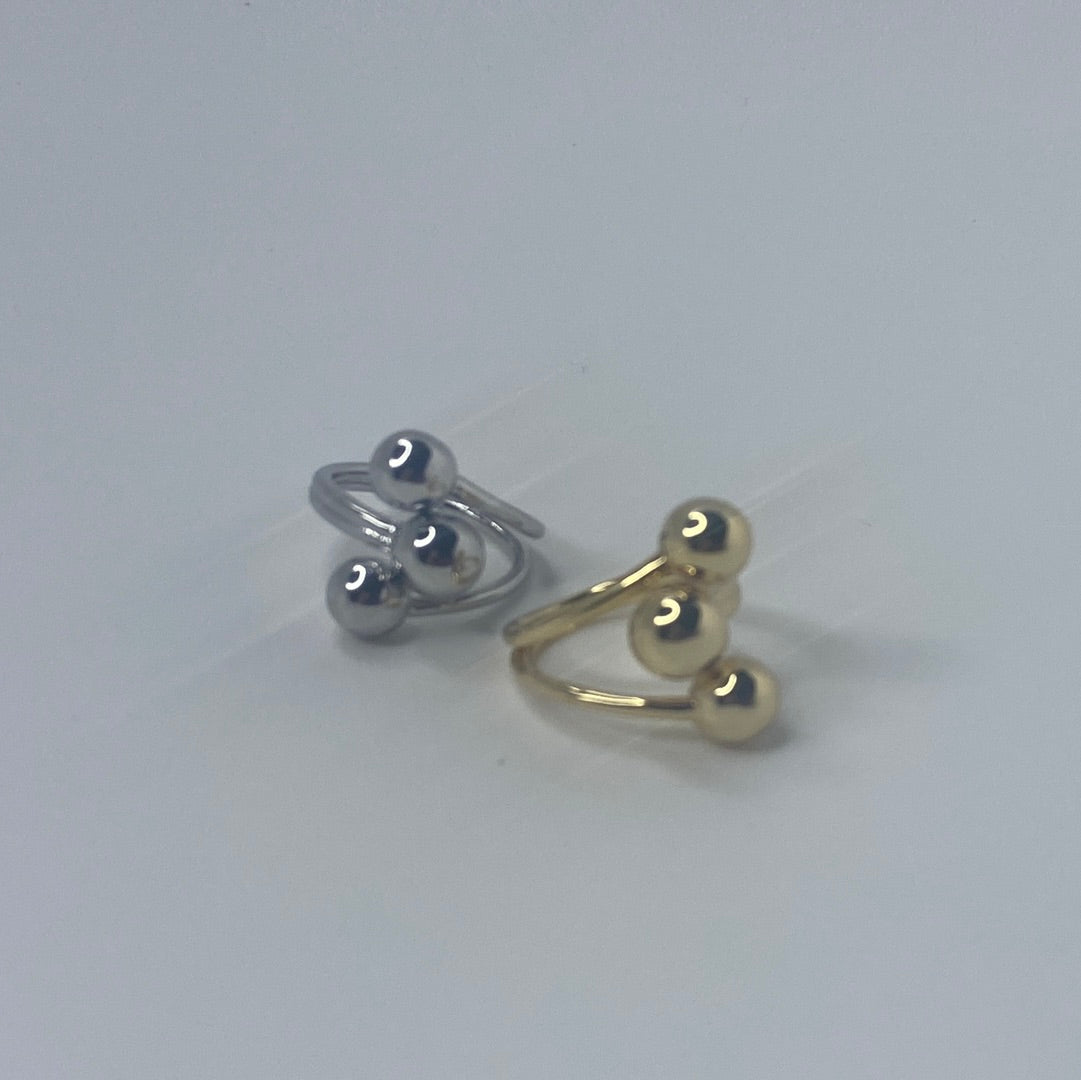 Three Spheres Gold/Silver Rings