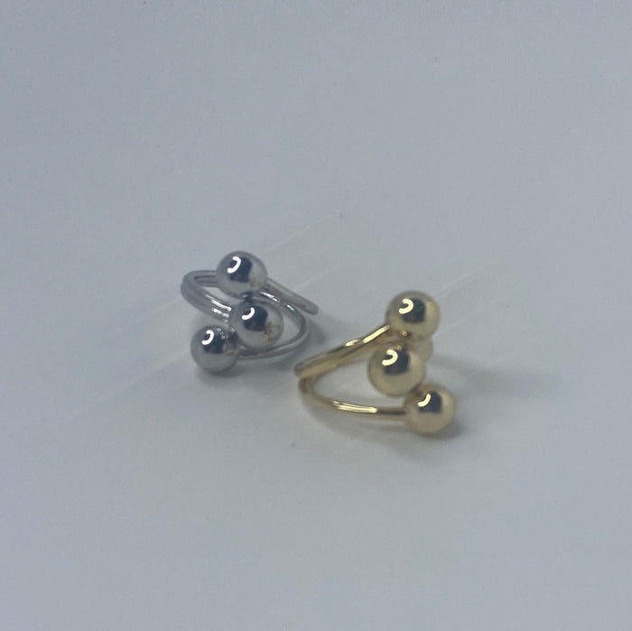 Three Spheres Gold/Silver Rings