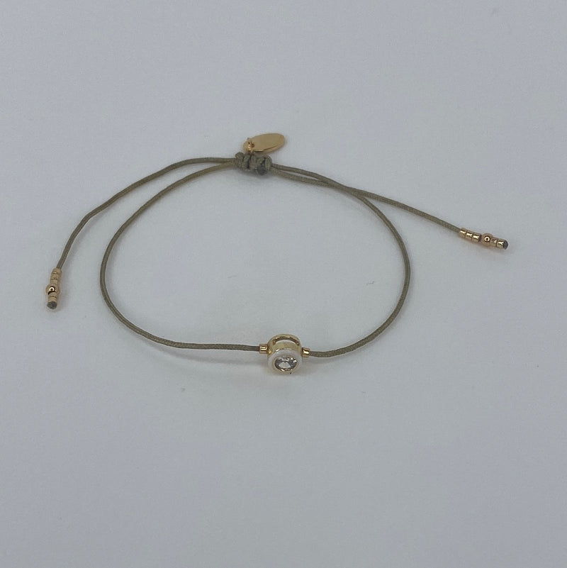 Khaki Thin String W/ Mini Circle