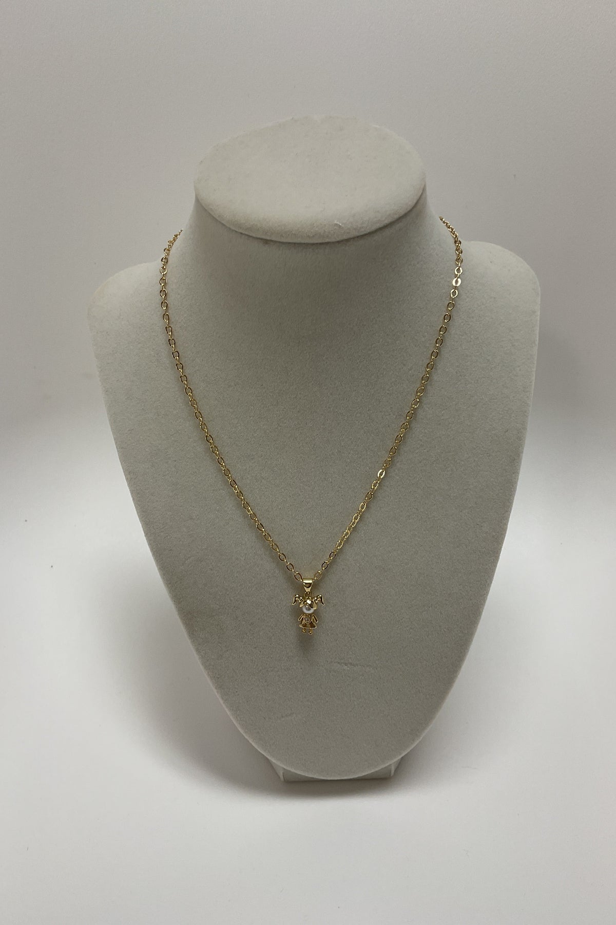 Gold W/ Cute Girl Necklace