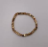 Gold Square & Colorful Beads Bracelet