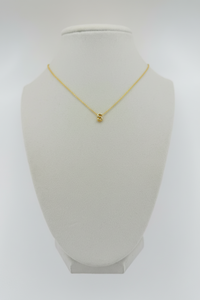 Adjustable Gold Necklace W/ Mini Bubble Letter