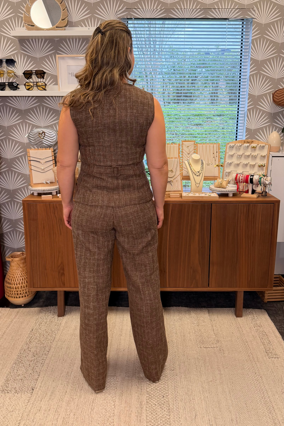 Classic Brown Tweed Pants