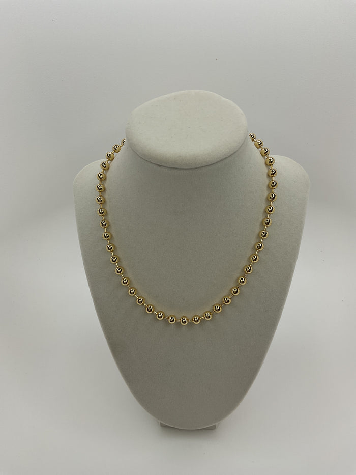 Gold Basic Large Bead Necklace