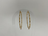 Big Gold Hoops W/ Small Pearls