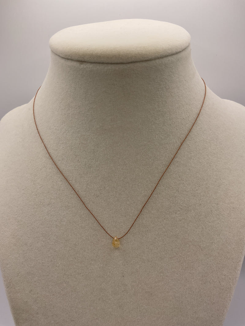 Thin String W/ Yellow Droplet Gem