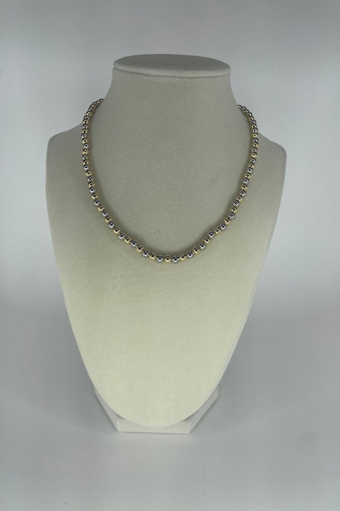 Silver & Gold Beads Necklace