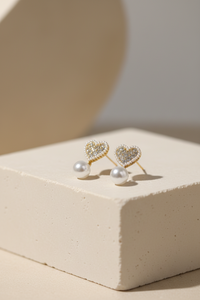 Brilliant Heart W/Pearl Drop