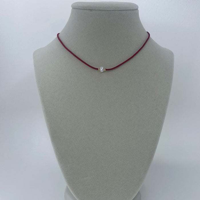 Red Adjustable String W/ 1 Mini Pearl