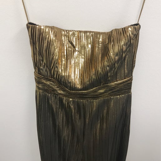 Gold Metallic Off Shoulder Jumpsuit