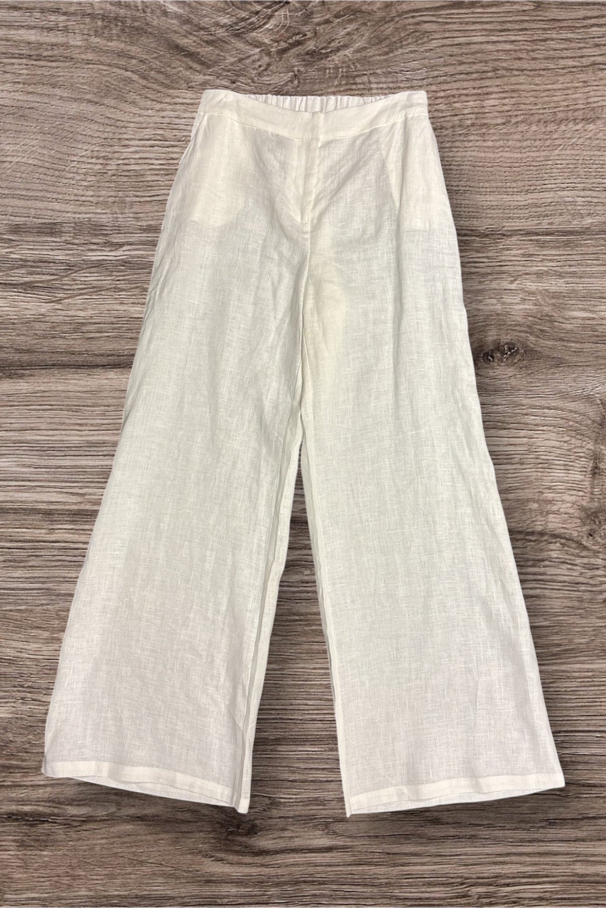 Solid Stretch Linen Pant