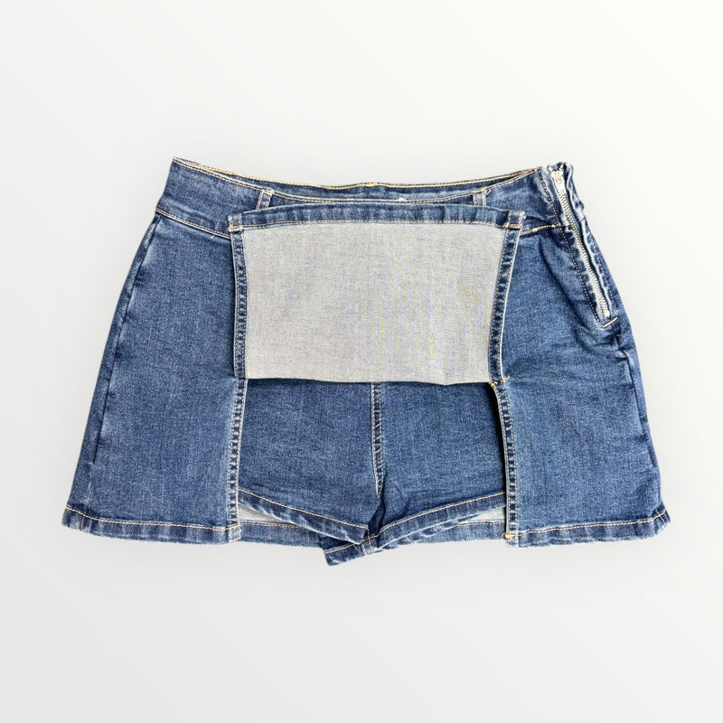Double Side Denim Skort