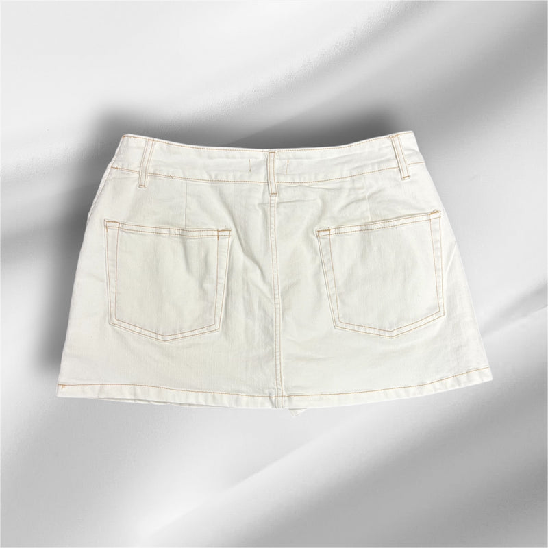 Double Side Denim Skort