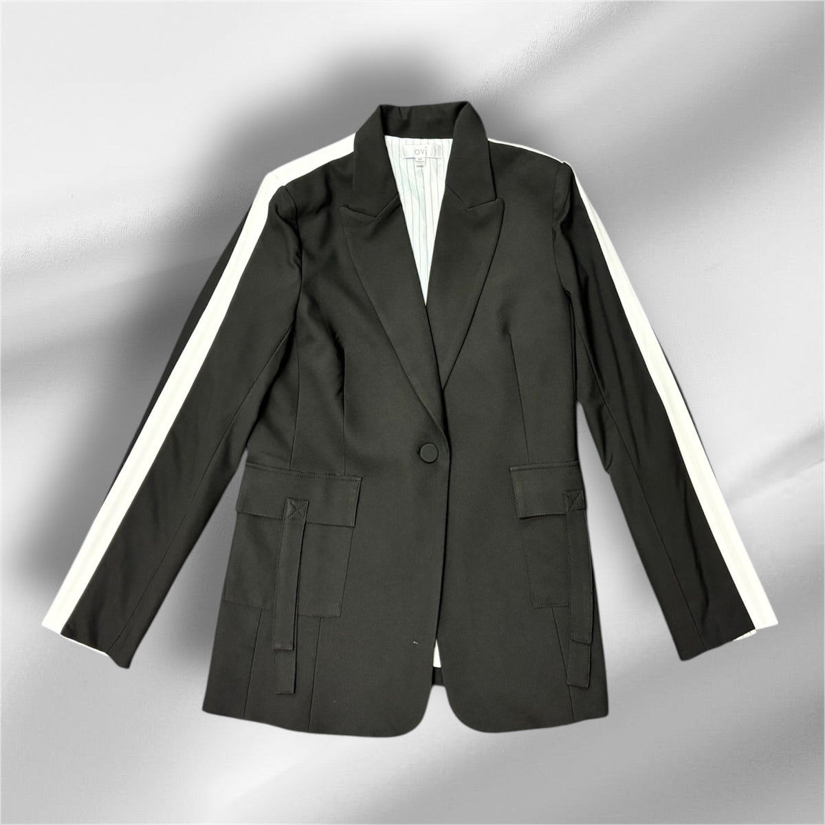 Stripe SLV Trim Blazer