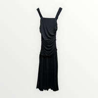 SleeveLess Solid Ruched Maxi Dress