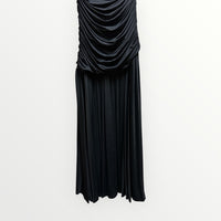 SleeveLess Solid Ruched Maxi Dress
